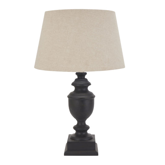 Delaney Collection Grey Urn Lamp With Linen Shade