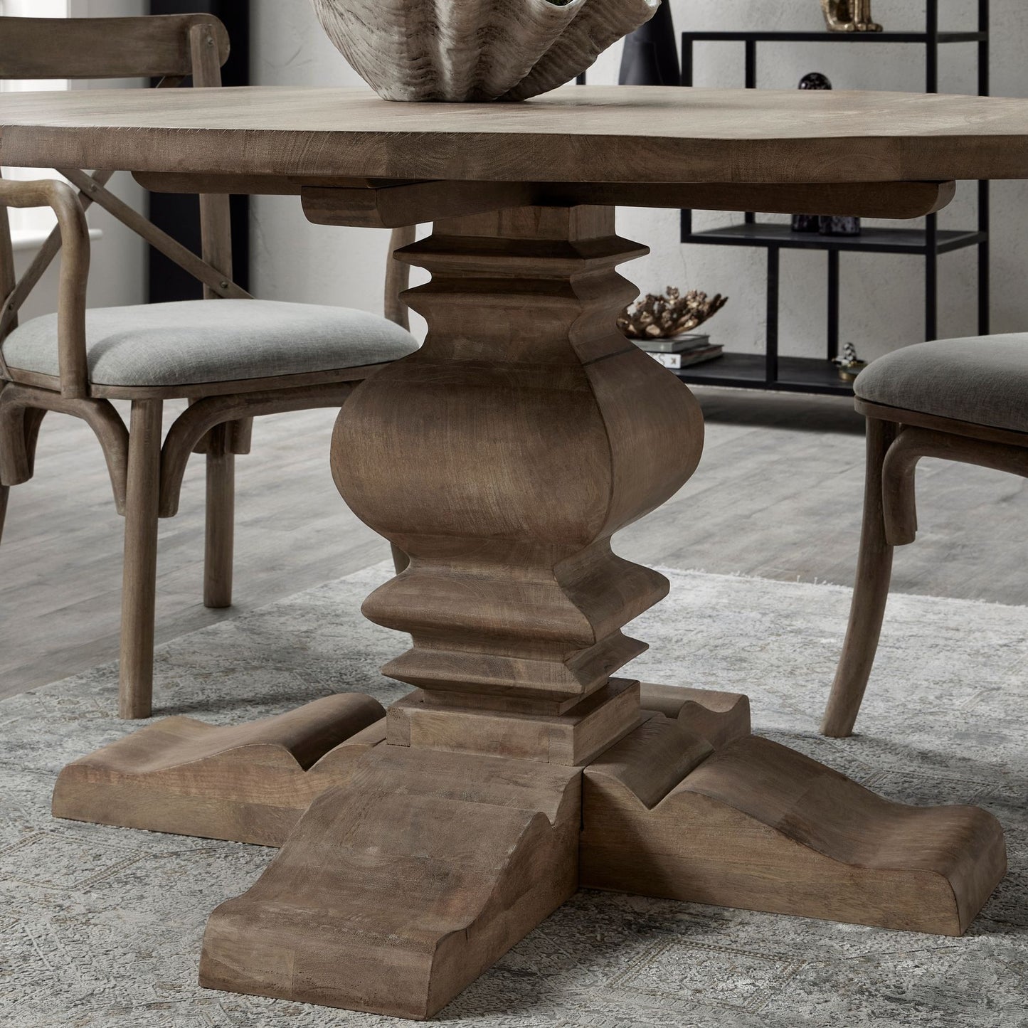 Copgrove Collection Round Pedestal Dining Table